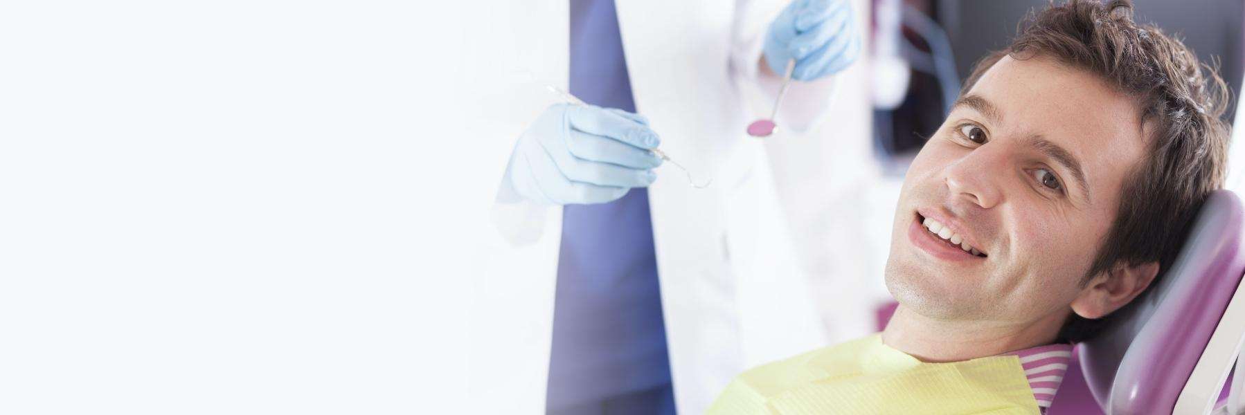 A man getting a dental exam
