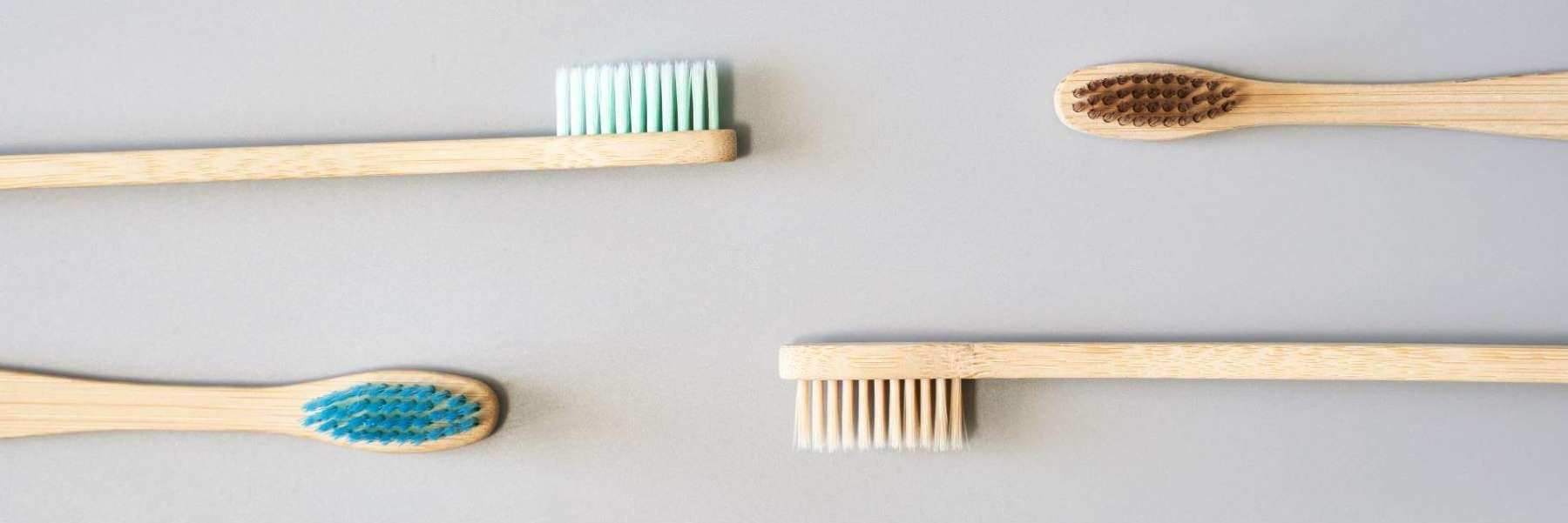 Wooden toothbrushes on the counter | dentist in Medina OH